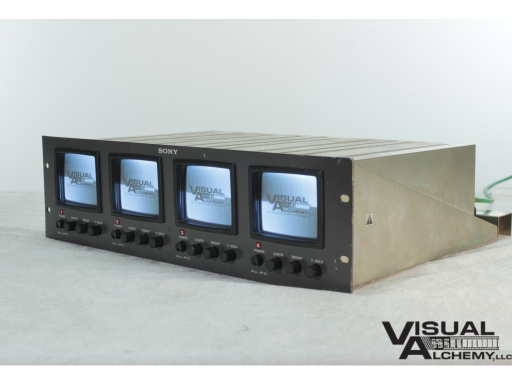 1990 4" Sony PVM-411 Quad Monitors B&W 46